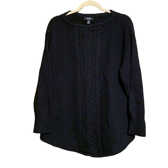 Chaps Womens Size XL Blue Cable Knit Pullover Sweater - Picture 1 of 5